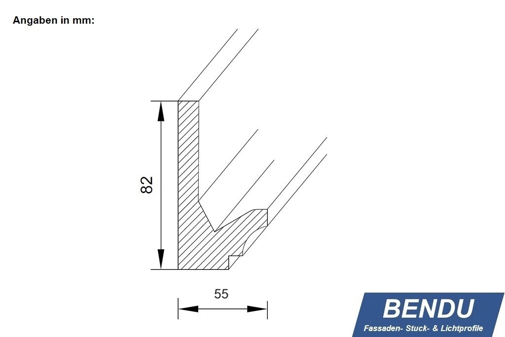 Maße - BENDU - LED-Stuckleisten WDKL-200C-LED-ST