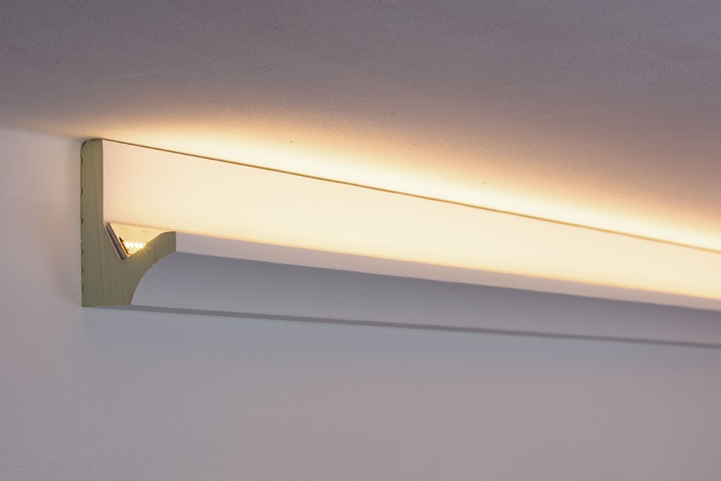 Profilé LED Pour éclairage Indirect - 10 Mètres + Coins, Blanc, XPS, Modèle OL-54