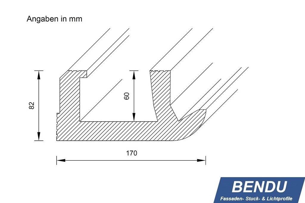 LED cornices for indirect ceiling lighting "WDKL-170A-ST"