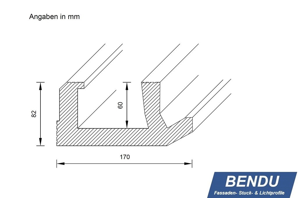 LED cornices for indirect ceiling lighting "WDML-170B-PR"