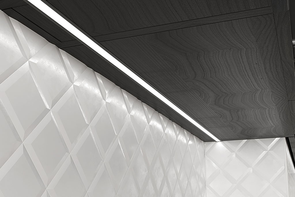 Beispiel 2 - LED-Einbauprofil EBP6-1-AL in Aluminium-eloxiert