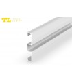 LED-Fußleisten-Profil FLP15-1-WS | Aluminium weiß beschichtet