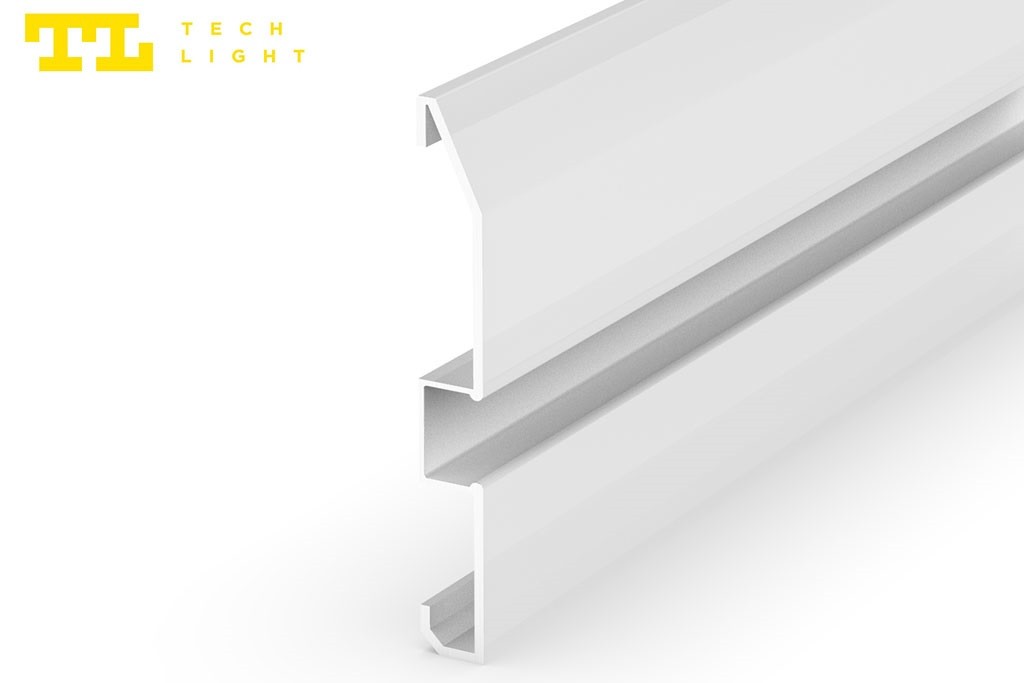 LED surface-mounted profile FLP16-1-WS in aluminum anodized