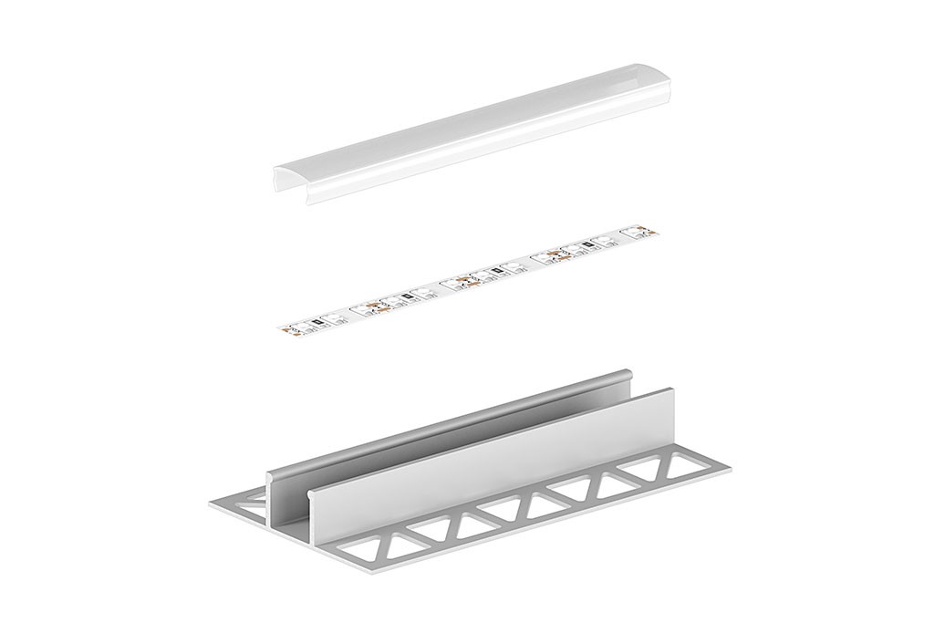 Schema LED-Fliesen-Profil FLP17-2-AL in Aluminium-eloxiert