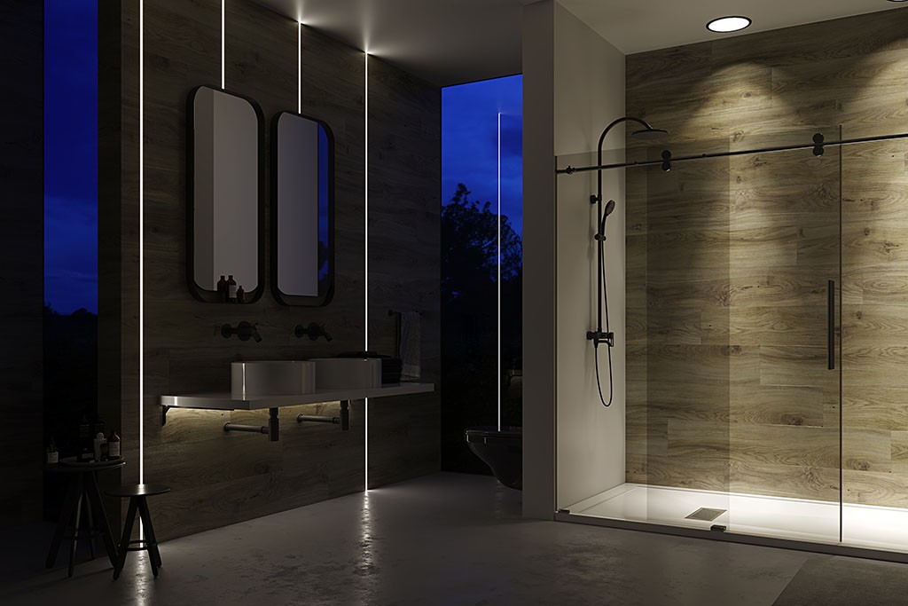 LED Tile Profile FLP17-2-AL in Anodized Aluminum