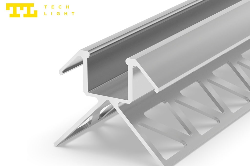 LED-Fliesen-Profil FLP17-3-AL für 90° Außenecken in Aluminium-eloxiert