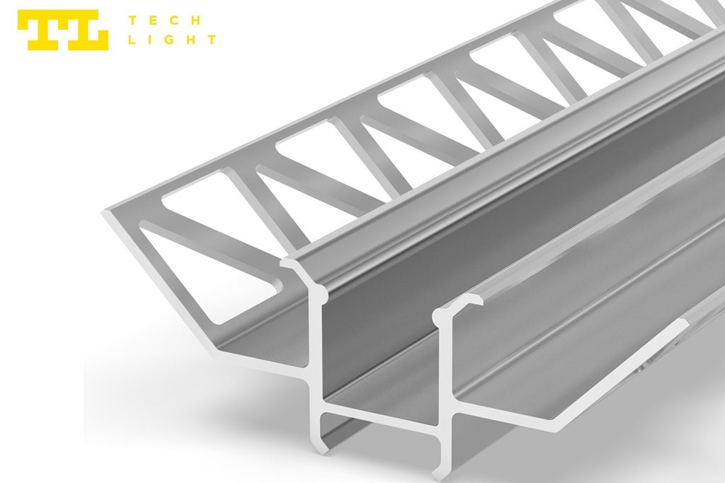 LED-Fliesen-Profil FLP17-4-AL für 90° Innenecken in Aluminium-eloxiert