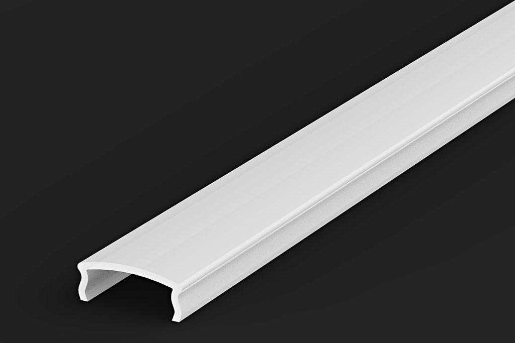Cover for LED Aluminum Profiles ABD-C1-MIL | White / Milky