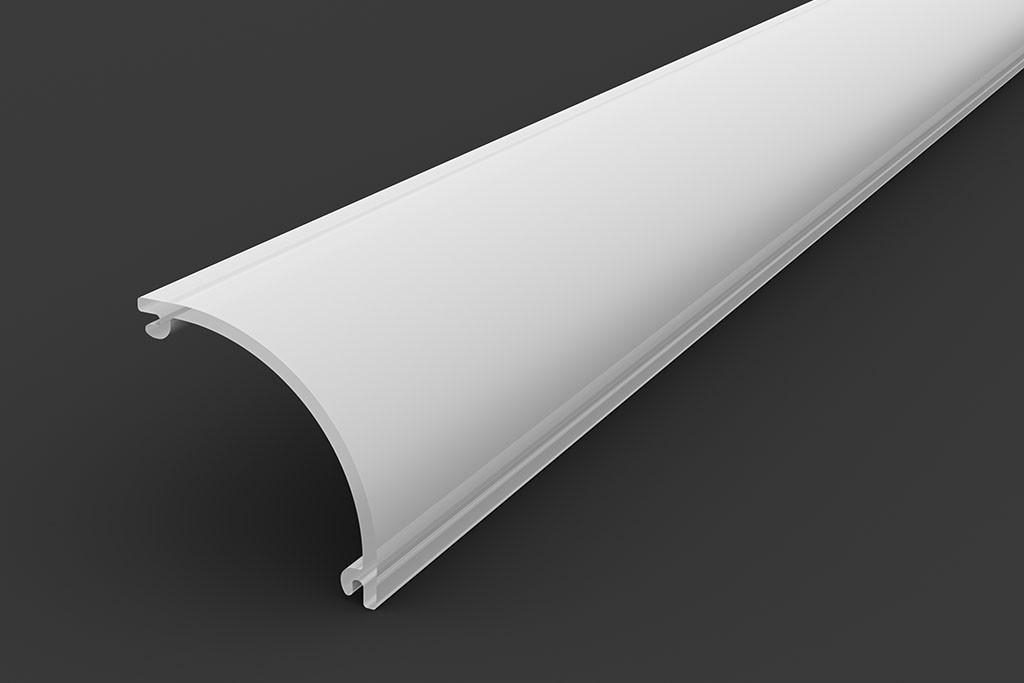 Cover for LED Aluminum Profiles ABD-C18-MIL | White / Milky