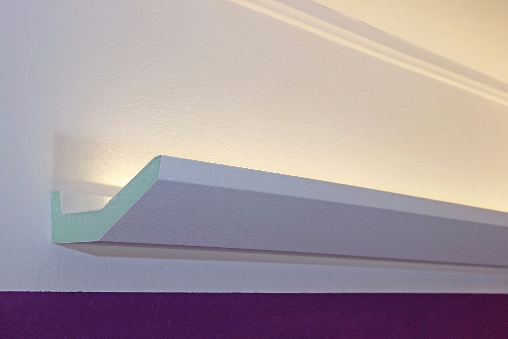 Lichtvouten-Profil indirekte LED Beleuchtung Decke Stuckleisten Hartschaum BENDU