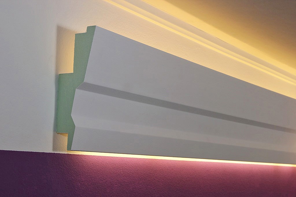 LED Stuckprofil für indirekte Wandbeleuchtung "WDML-65A-PR"