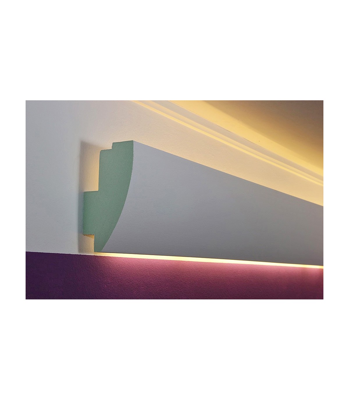 LED Stuckprofil "WDML-85A-PR" für indirekte Beleuchtung der Wand | BENDU