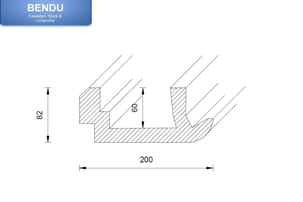 LED cornices for indirect wall and ceiling lighting "WDKL-200A-PR"