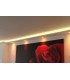 Beispiel 4 - Wand- und Deckenbeleuchtung mit dem Stuckprofil "WDKL-200A-ST"  in Kombination mit LED Stripes und Downlights.