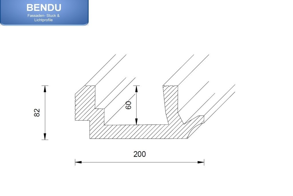 LED cornices for indirect wall and ceiling lighting "WDKL-200B-ST"