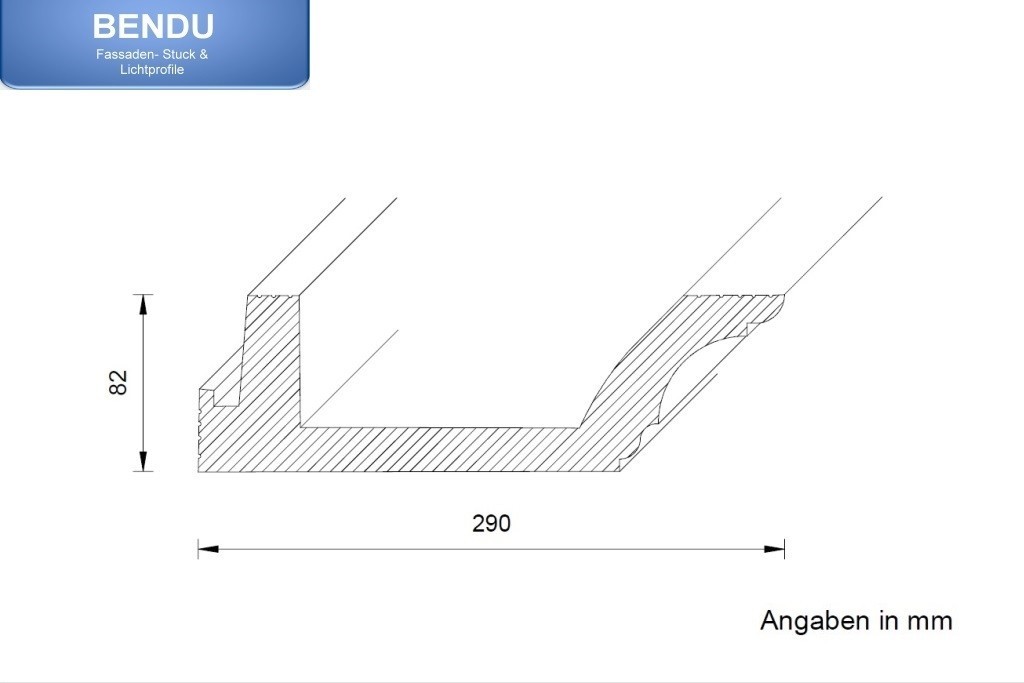 Lighting profile for installation of spotlights "BSKL-290A-ST"