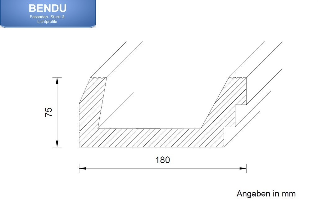Lighting profile for installation of LED spotlights "BSML-180A-PR"