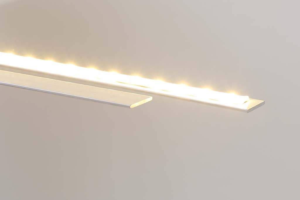 Aluminium-Flachprofil für die Kühlung von LED Stripes und Flexbändern