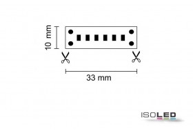 LED linear-strip warm white with 6.0 watts per meter at 24 volt, IP20
