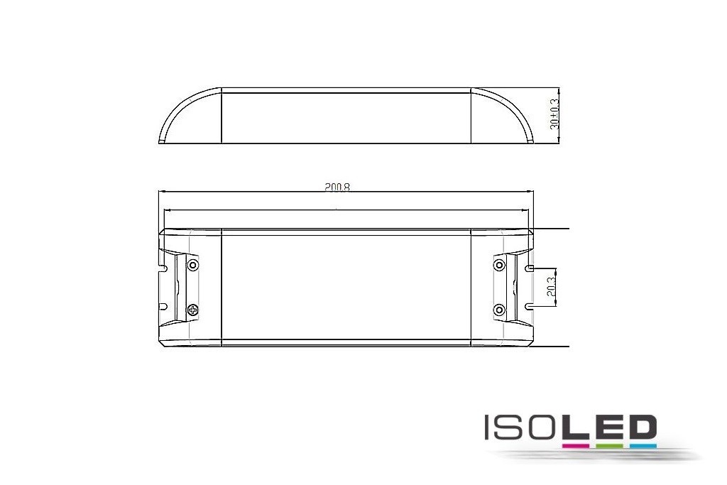 LED transformer Ultraslim 0-75 watts at 24 volts DC