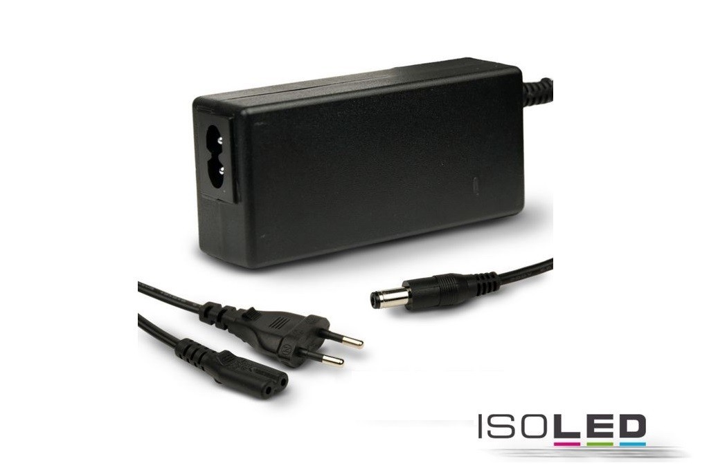 LED transformer 0-60 watts, 24 volts DC with round and flat plug