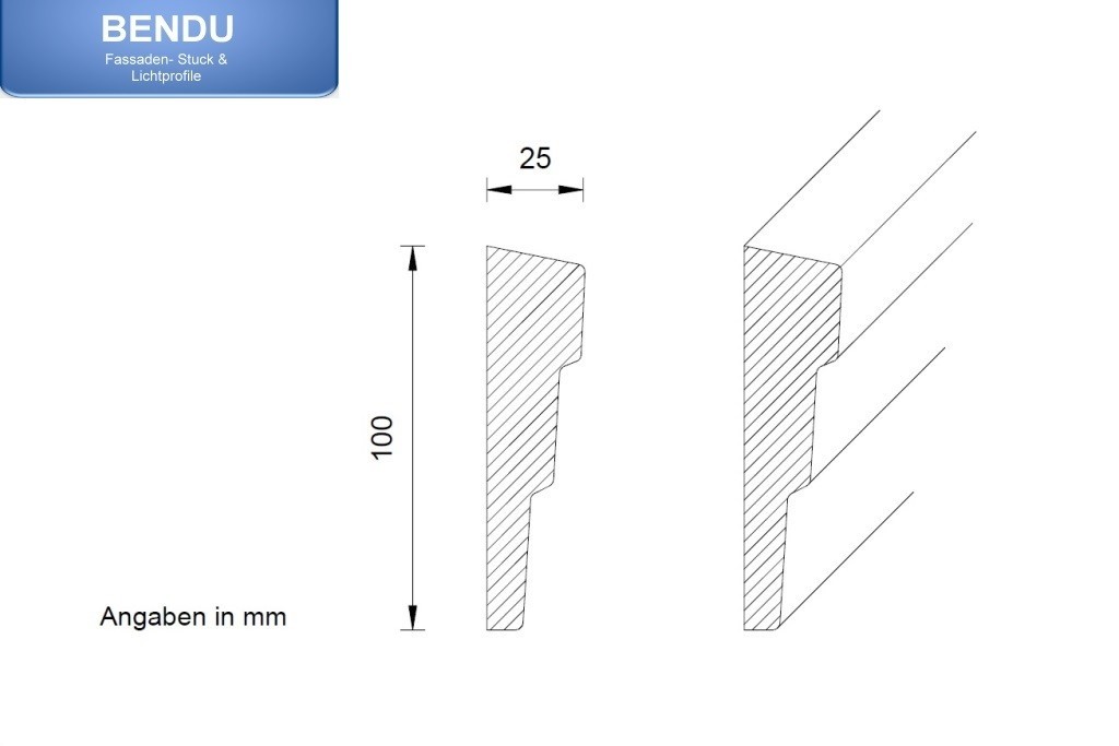Fensterfaschen für die Gestaltung der Außenfassade "FAML-100-PR"