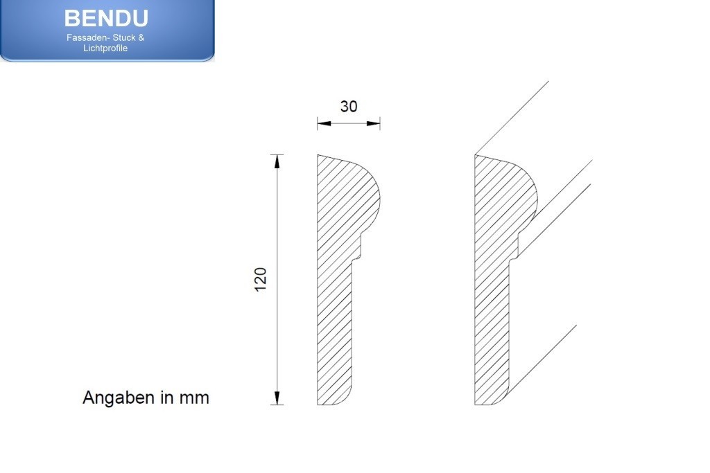 Pilaster strips for the façade "FAKL-120-ST"