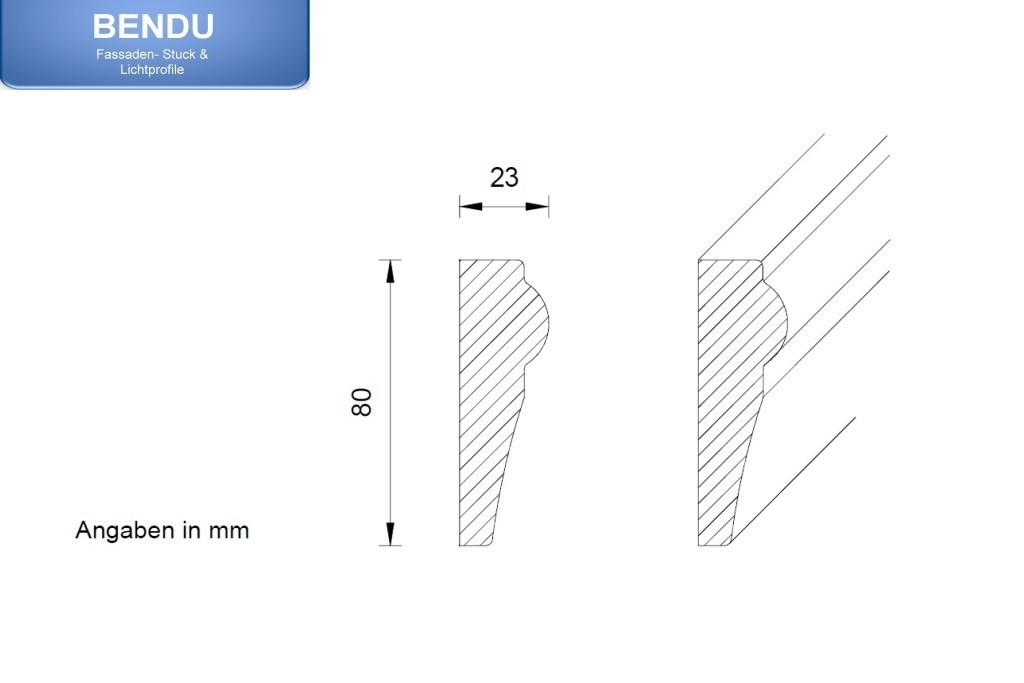 Window surrounds for the exterior façade "FAKL-80-PR"