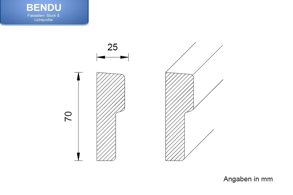 Pilaster strips for the façade "FAML-70-ST"