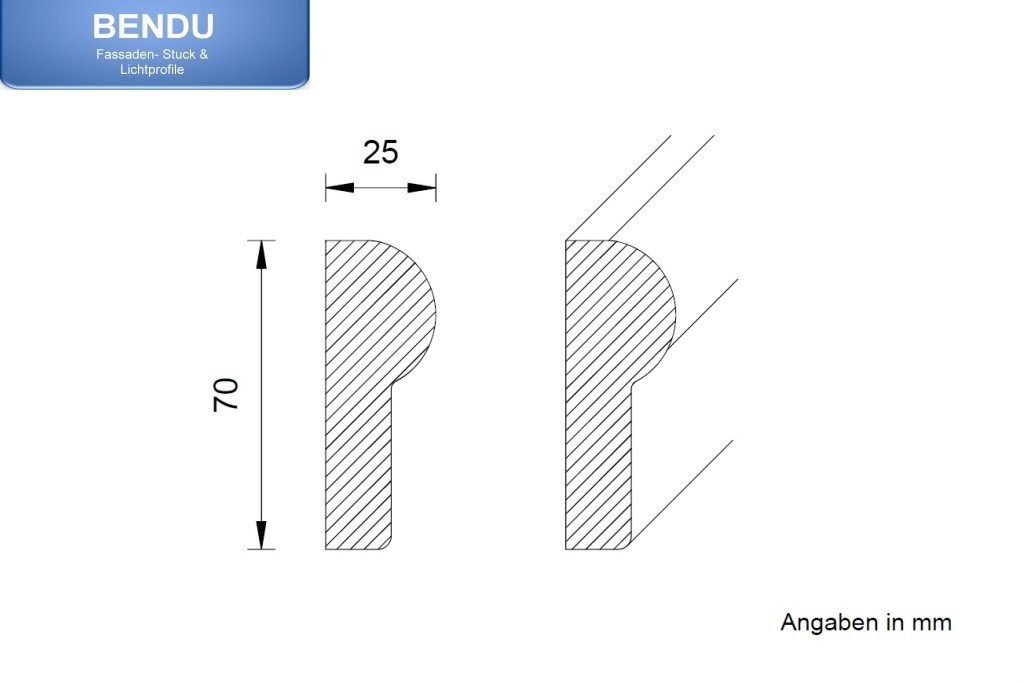 Window surrounds for the exterior façade "FAKL-70-PR"