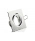 Pivoting square spotlight frame for Ø 5 cm glossy chromium