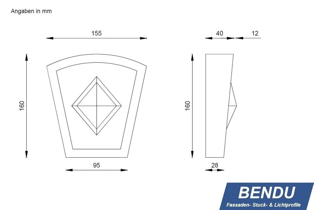 Schlusssteine für Fensterfaschen "SSTML-155-PR"