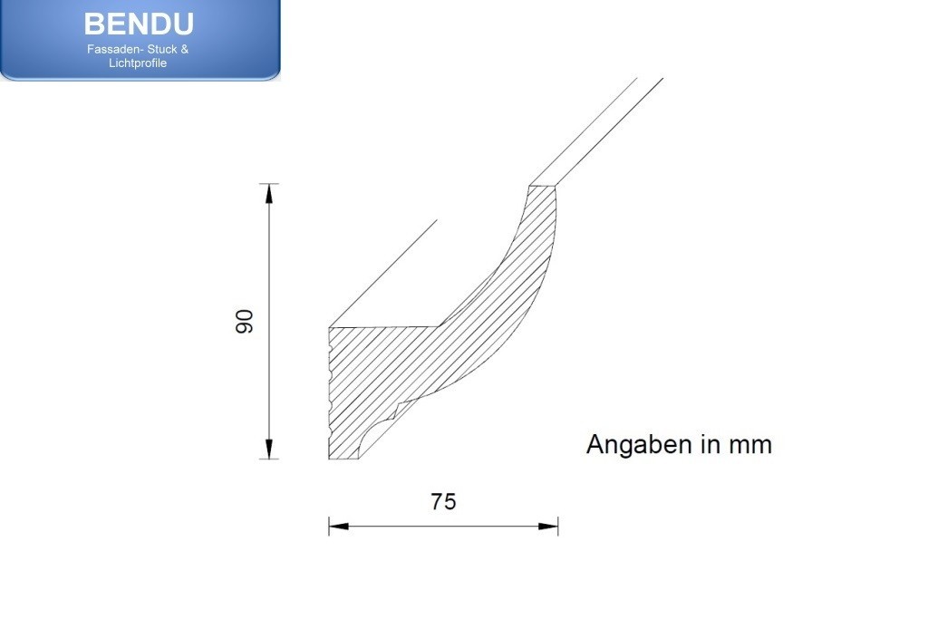 Stucco for indirect LED lighting - DBKL-75-ST