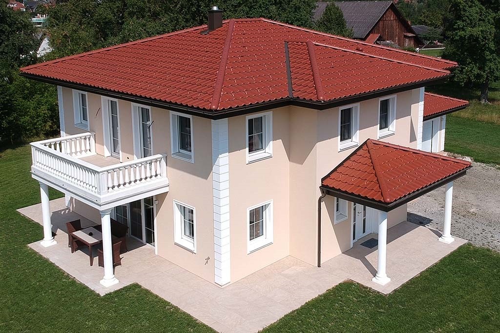 Anwendungsbeispiel 3: Bossenstein als modernes Dekorelement für die Gestaltung einer Fassade.