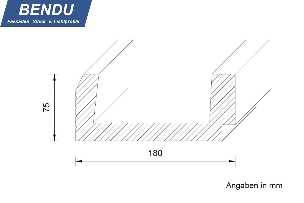 Lighting profile for installation of LED spotlights "BSML-180B-ST"