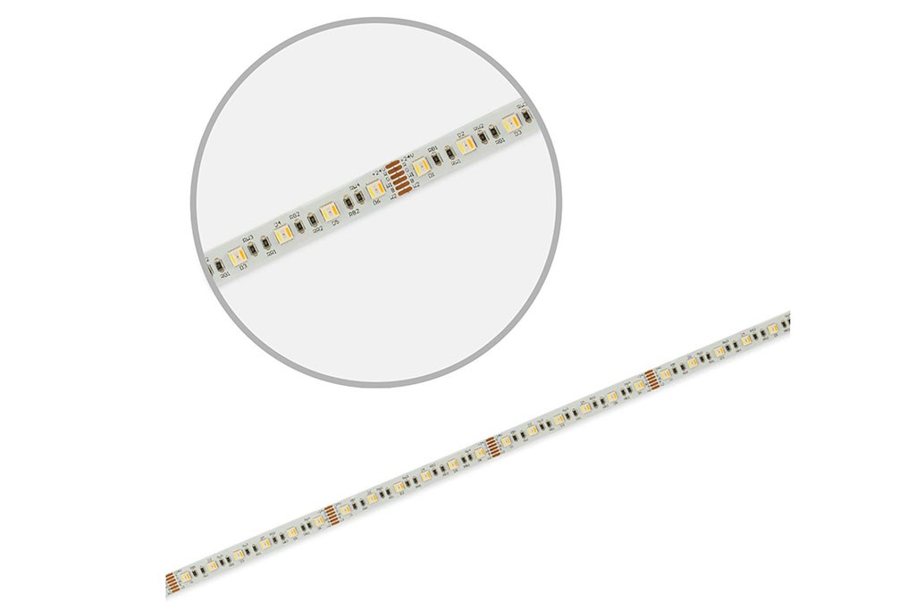 LED RGB+CCT-Stripe 5in1 color + whitedynamic, 20W/m, 24V, IP20