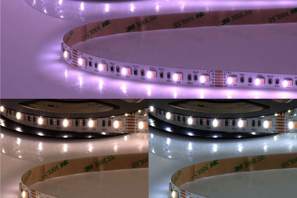LED RGB+CCT-Stripe 5in1 color + whitedynamic, 20W/m, 24V, IP20