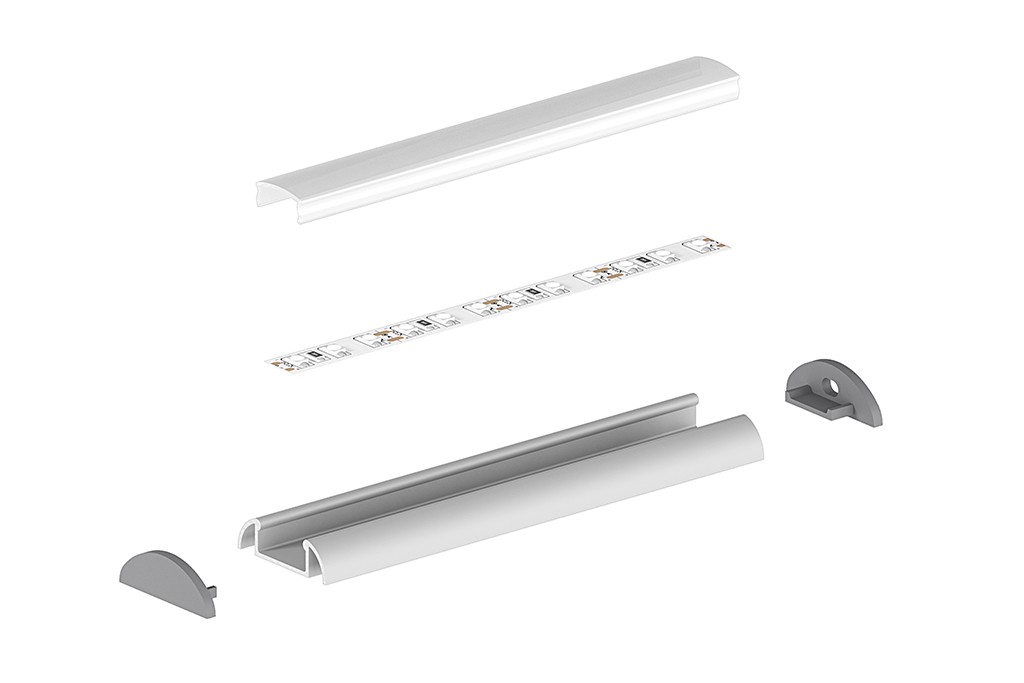 Schema LED-Aufbauprofil ABP2-1-AL