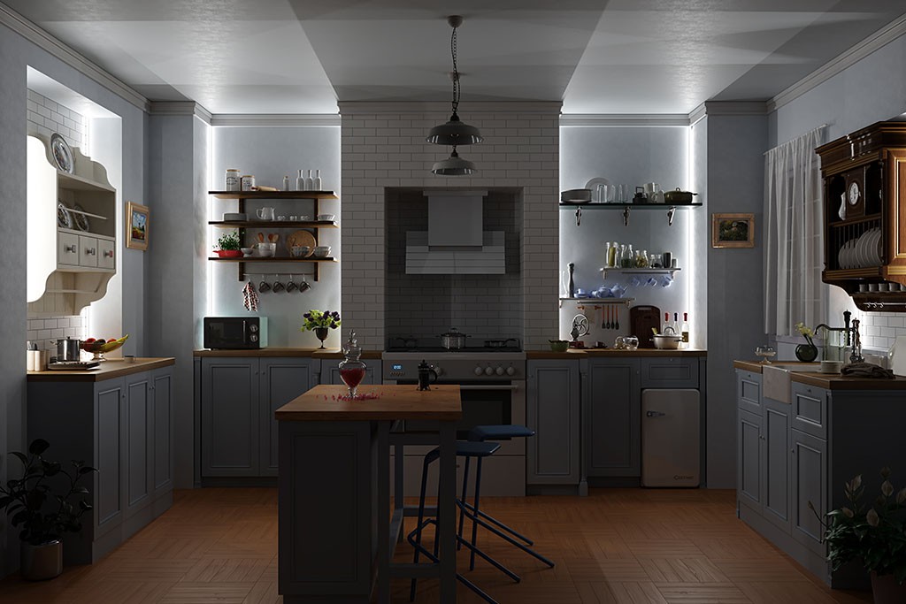 LED surface-mounted edge-profile ABP3-6-AL in aluminum anodized