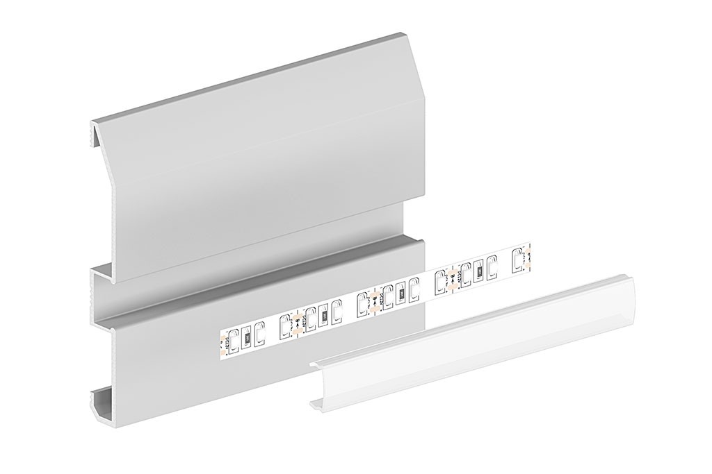 LED surface-mounted profile FLP16-1-WS in aluminum anodized