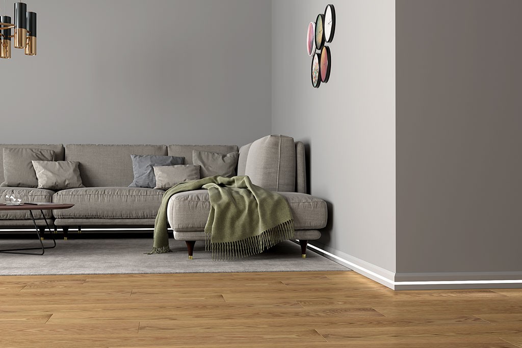 LED surface-mounted profile FLP16-1-WS in aluminum anodized