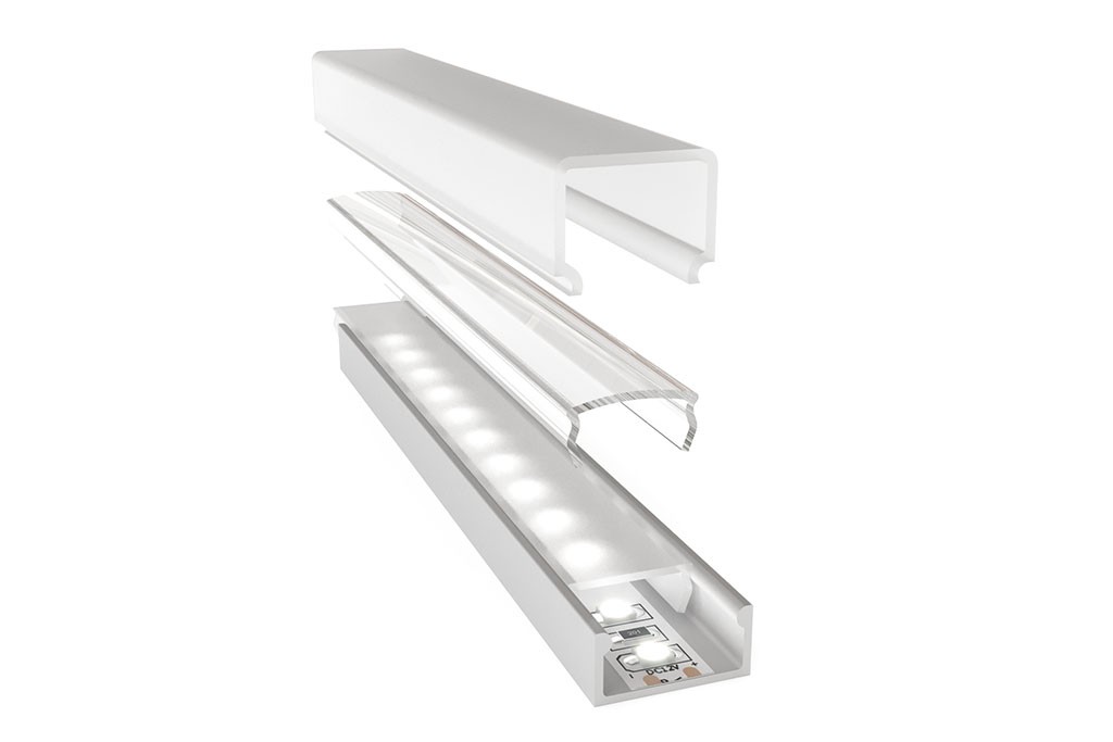 Schema LED-Aufbau- und Einbauprofil ABP4-1-AL in Aluminium-eloxiert